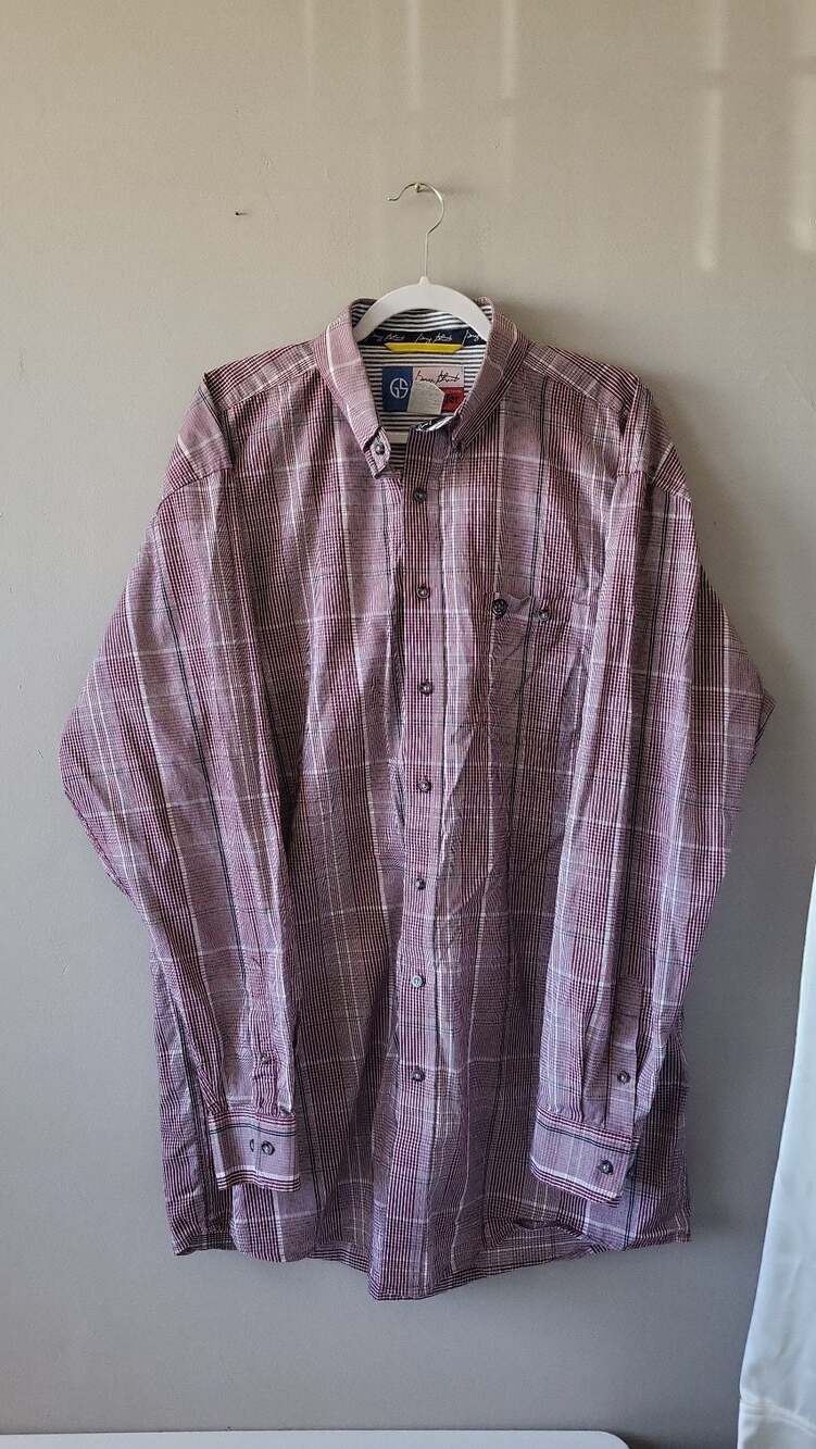 Wrangler George Strait Cowboy Cut Collection Men's XLT Red Plaid Button Down
